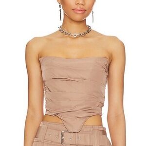 REVOLVE Ariella Corset Top in
Khaki Brown